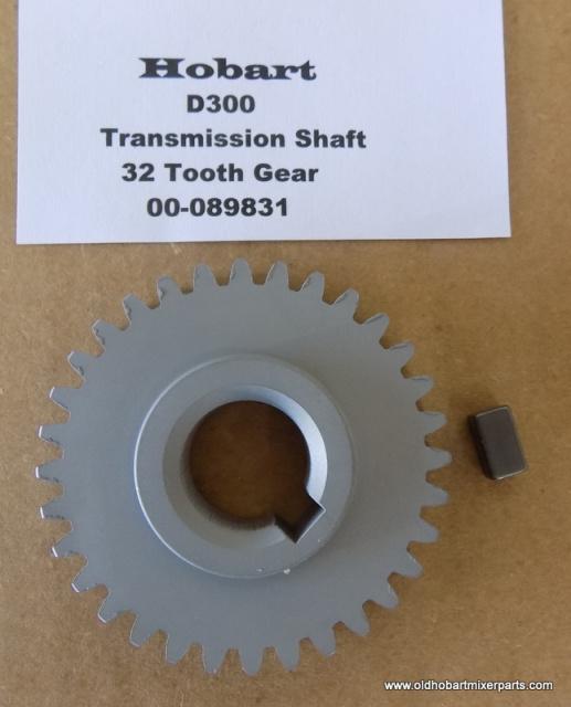 Hobart D300-00-089831-Transmission Shaft 32 Tooth Gear New